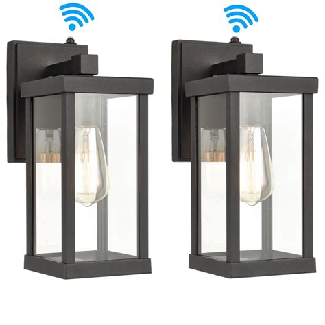 2-Pack Waterproof Outdoor Wall Sconces with Sensor | Claxy