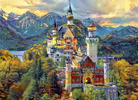 Puzzle Neuschwanstein Castle, Germany, 1 000 pieces | PuzzleMania.eu