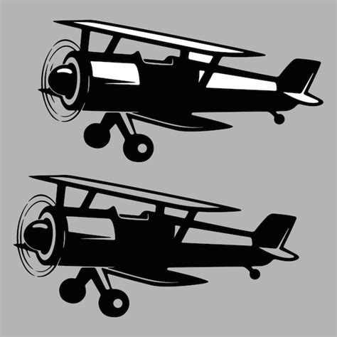 Premium Vector | Retro airplane vector icon