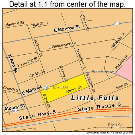 Little Falls New York Street Map 3642741