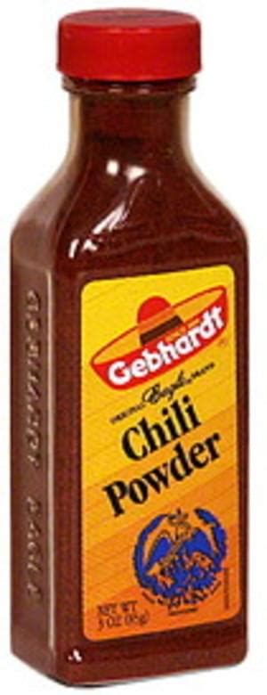 Gebhardt Chili Powder - 3 oz, Nutrition Information | Innit