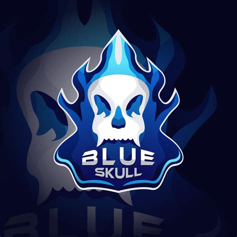 Blue skull logo 2811046 Vector Art at Vecteezy