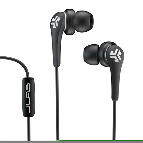 JLab CORE Earbuds with Universal Mic and 2 Cush Fins sizes - Black - Walmart.com