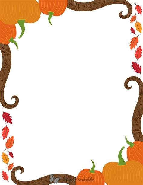 Fall Pumpkin Border Clip Art