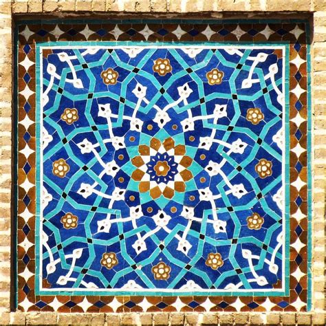 Islamic art gallery on Instagram: “Persian geometric mosaic tiles Jameh Mosque of Yazd تزئینات ...