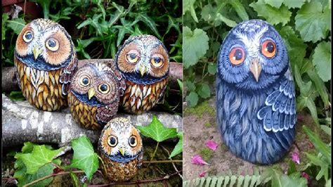 DIY Owl - Rock Painting - TUTORIAL - YouTube