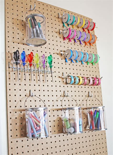 Pegboard Craft Room Storage Idea | Pegboard craft room, Sewing room storage, Sewing room ...