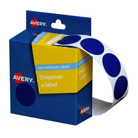 Avery Dispenser 24mm Round Dot Blue Roll 500 labels | Inkjet Online – Inkjet Online | Printer ...