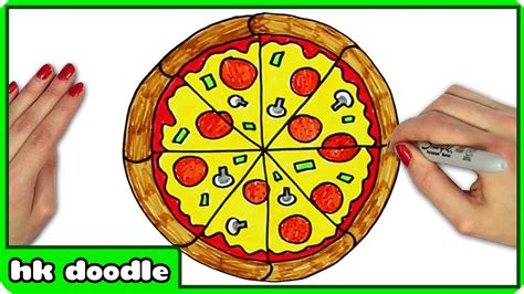 Pizza Drawing With Color