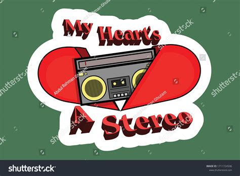 My Hearts Stereo Vector Illustration Stock Vector (Royalty Free ...