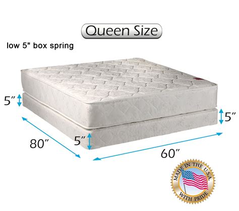 Legacy 2-Sided (Queen Size) Mattress and Low Profile Box Spring Set with Bed Frame Included ...