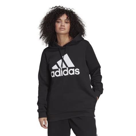 Adidas Essentials Logo Fleece Hoodie(Black)