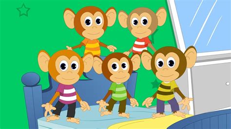 Five Little Monkeys Nursery Rhyme - YouTube