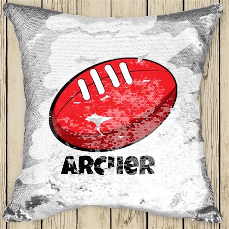 Personalised FOOTBALL sequinned kids cushion