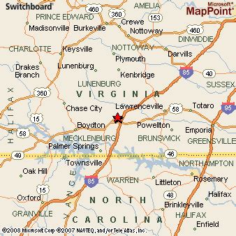 South Hill, Virginia Area Map & More