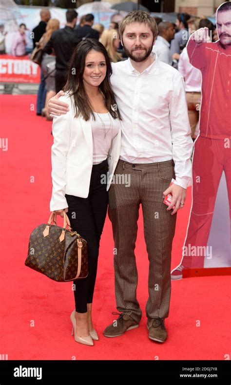 James Buckley and wife Clair Meek arriving at the The Hooligan Factory Premiere, at The West End ...