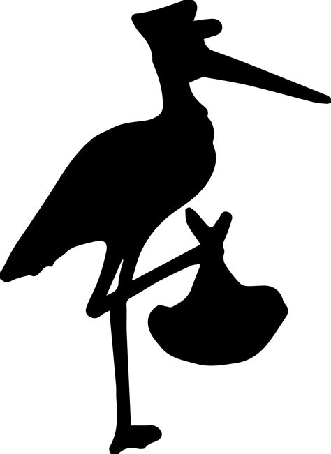 Stork clipart baby silhouette, Stork baby silhouette Transparent FREE for download on ...