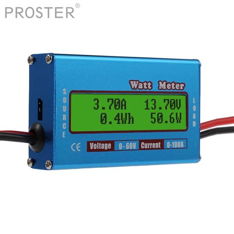 Aliexpress.com : Buy PROSTER Digital Wattmeter High precision Power Meter DC 60V 100A RC Watt ...