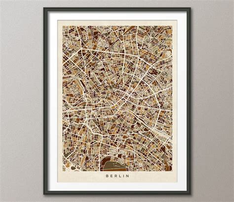 Berlin Map, Berlin Germany City Map, Art Print 3481 - Etsy