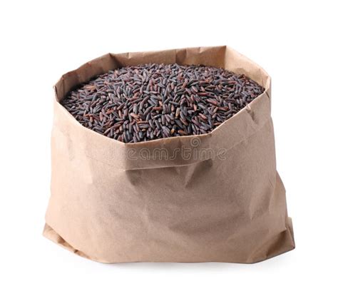 Brown Rice in Paper Bag Isolated Stock Image - Image of organic, culinary: 171352059