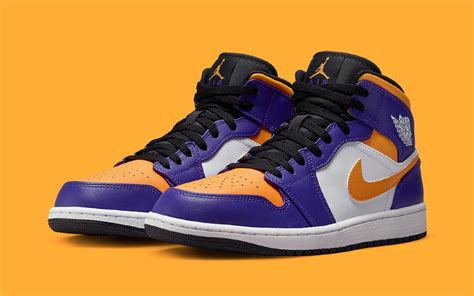 First Looks // Air Jordan 1 Mid "Lakers" | HOUSE OF HEAT