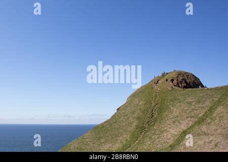 God's Thumb, a volcanic plug that is a popular hiking spot in Lincoln ...