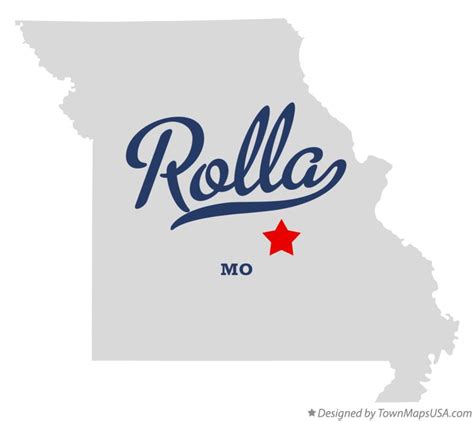 Map of Rolla, MO, Missouri