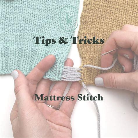 Mattress Stitch: Updated Tutorial! | Mattress stitch knitting, Mattress ...