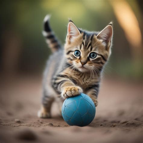 Premium AI Image | Cat playing with ball