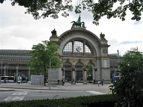 Lucerne, Switzerland. Train station near the lake. Lucerne Switzerland, Train Station, San ...