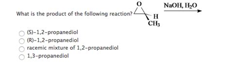 Solved What is the product of the following reaction? | Chegg.com