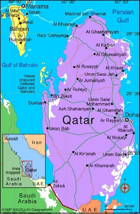 Peta Dunia Qatar