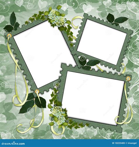 Scrapbook Page Floral Border Frames Royalty Free Stock Photo - Image ...