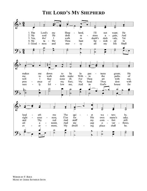 The Lord's My Shepherd | Christian song lyrics, Gospel song lyrics, Praise songs