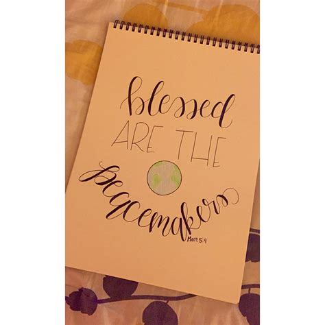 Blessed are the peacemakers. Matthew 5:9 bible hand lettering | Hand ...