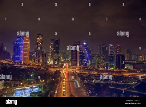 Doha Skyline Stock Photo - Alamy