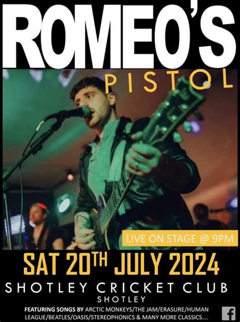 Romeo’s Pistol Live in the Marquee, Shotley Bridge Cricket Club - Consett Magazine - Positive ...