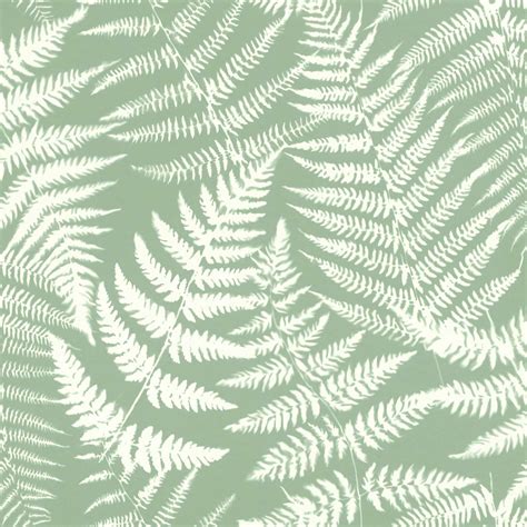 Non-Woven Wallpaper Fern Leaves Negativ grey green 138998