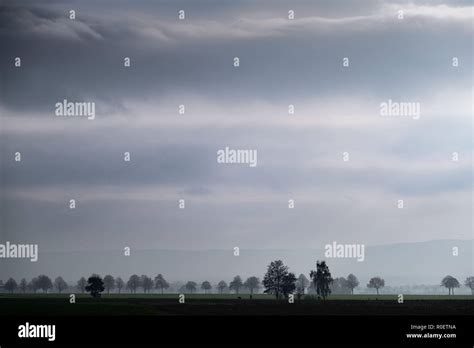 Barsinghausen, Germany. 04th Nov, 2018. Dull weather and dense clouds can be seen over the ...