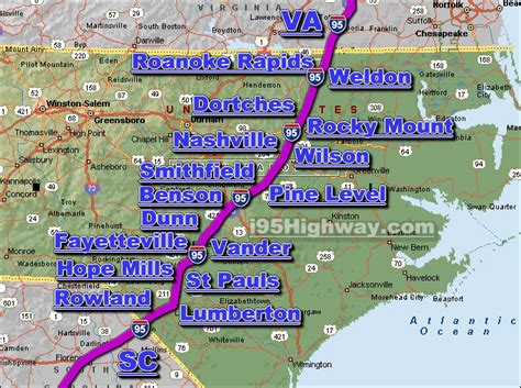 I-95 North Carolina Traffic Maps