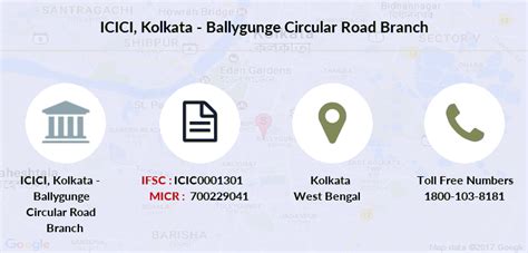 ICICI Kolkata - Ballygunge Circular Road IFSC Code ICIC0001301