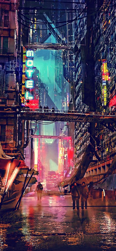 1125x2436 Science Fiction Cyberpunk Futuristic City Digital Art 4k Iphone XS,Iphone 10,Iphone X ...