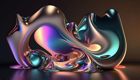 Premium Photo | A digital art of a liquid object