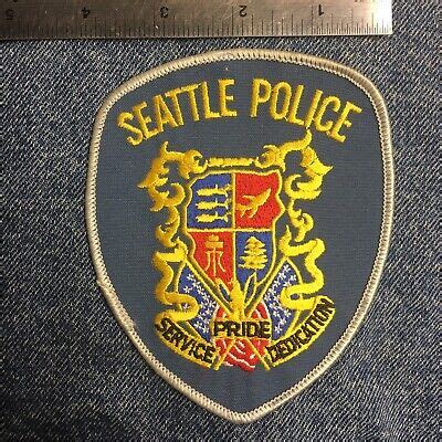 😎😎 Seattle Washington Police Shoulder Patch Embroidered With Gray ...