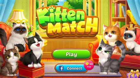 Kitten Match game | Play match -3 with cute cats - YouTube