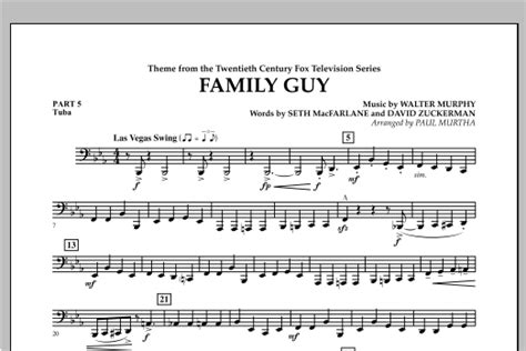 Family Guy (Theme) - Pt.5 - Tuba by Paul Murtha Sheet Music for Concert Band: Flex-Band at Sheet ...