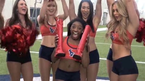 Simone Biles: 1st Shots As NFL Cheerleader, Go Texans!!!