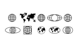 Global communication icon, world map vector 5761942 Vector Art at Vecteezy