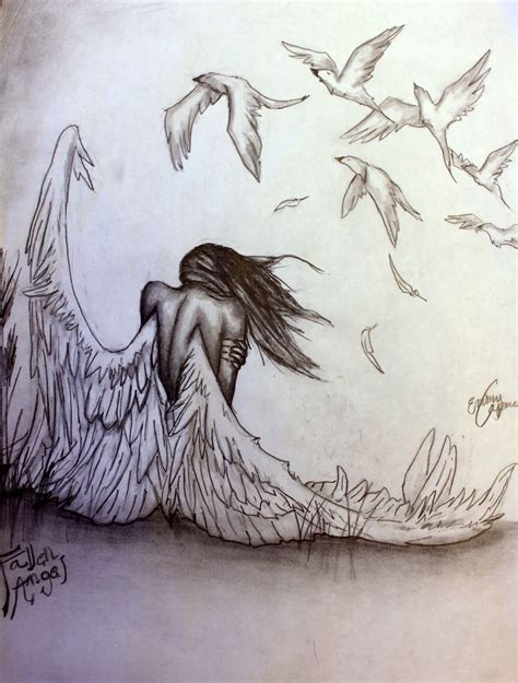 pencil drawings of angels and demons - Google Search | Angel drawing ...