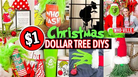 $1 GRINCH Dollar Tree Christmas DIYs! 🎄 10 OVER THE TOP but EASY ...